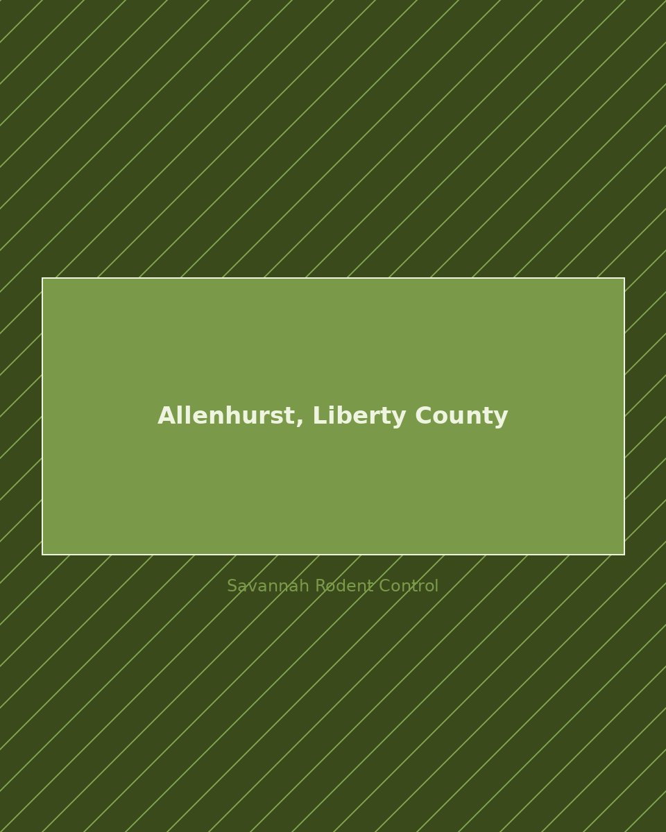 Residential street in Allenhurst, Liberty County — rodent control service area