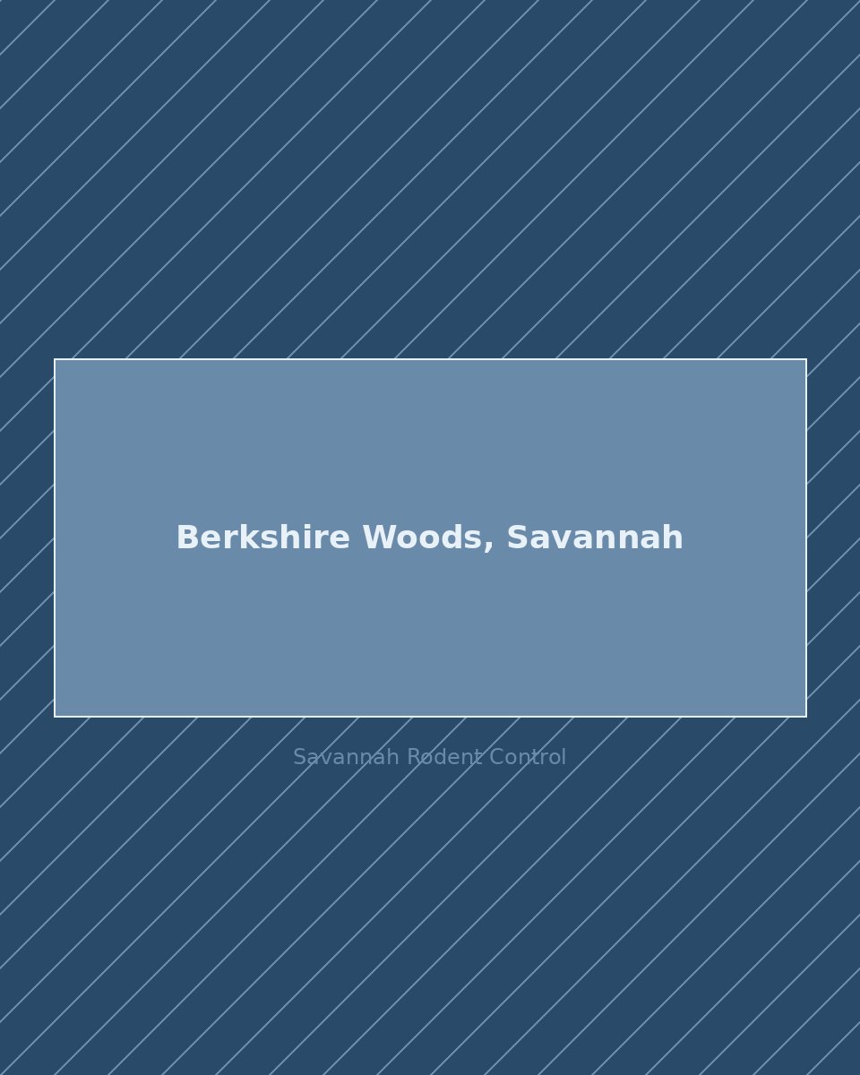 Residential street in Berkshire Woods, Savannah — rodent control service area