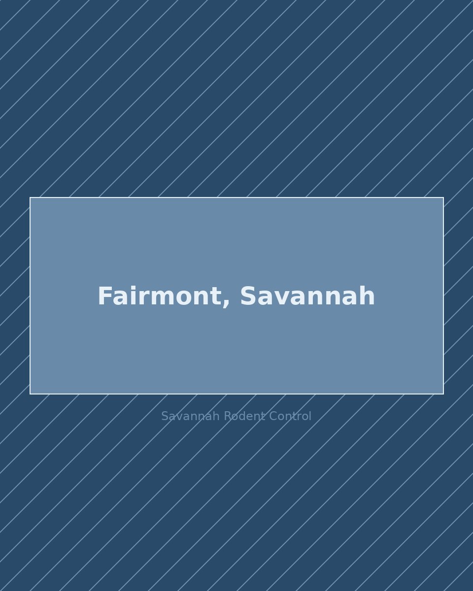 Residential street in Fairmont, Savannah — rodent control service area