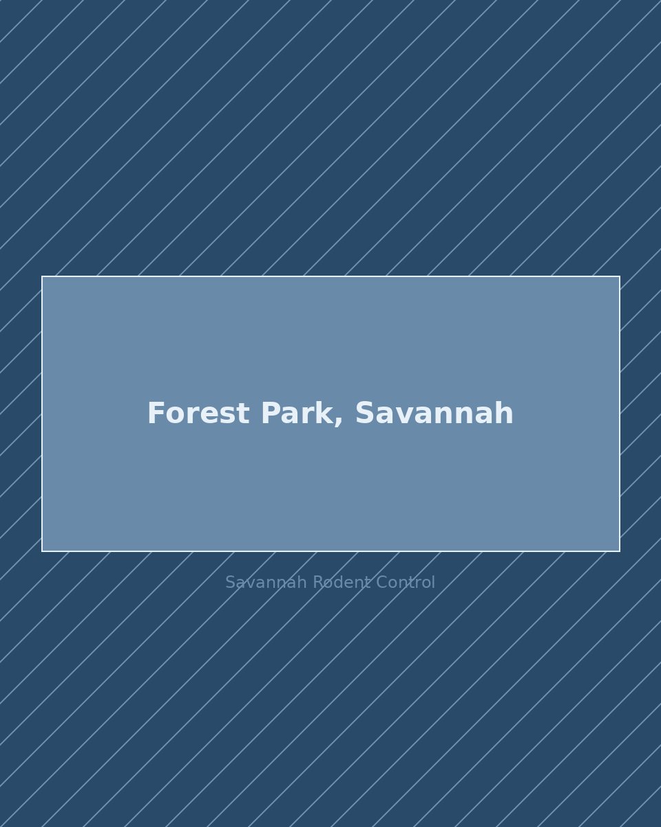 Residential street in Forest Park, Savannah — rodent control service area