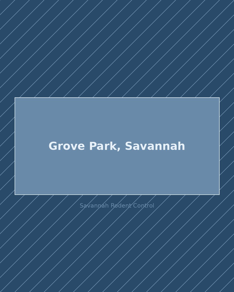 Residential street in Grove Park, Savannah — rodent control service area