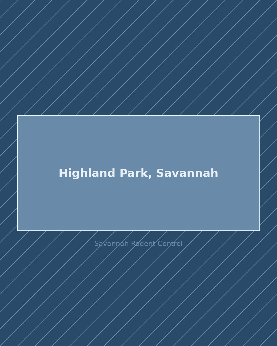Residential street in Highland Park, Savannah — rodent control service area