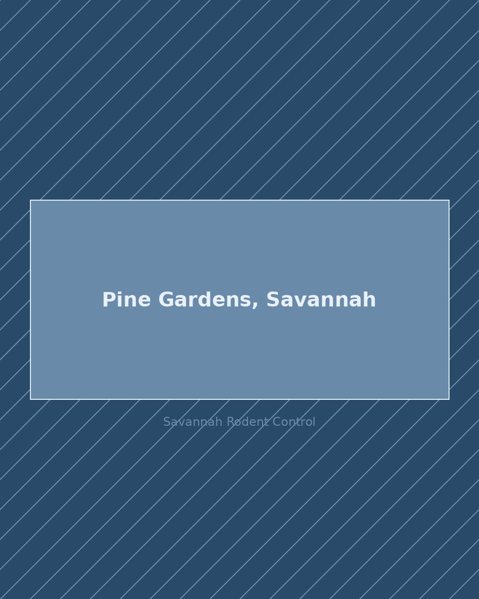 Residential street in Pine Gardens, Savannah — rodent control service area
