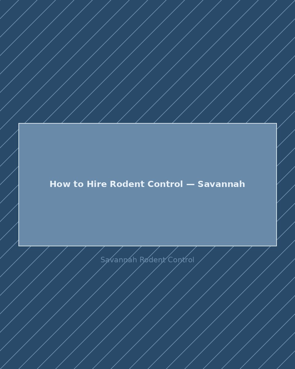 Homeowner researching pest control options in Savannah Georgia — how to hire rodent control