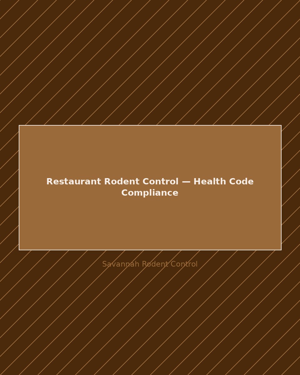 Commercial restaurant kitchen in Savannah with rodent control compliance documentation — health code requirements